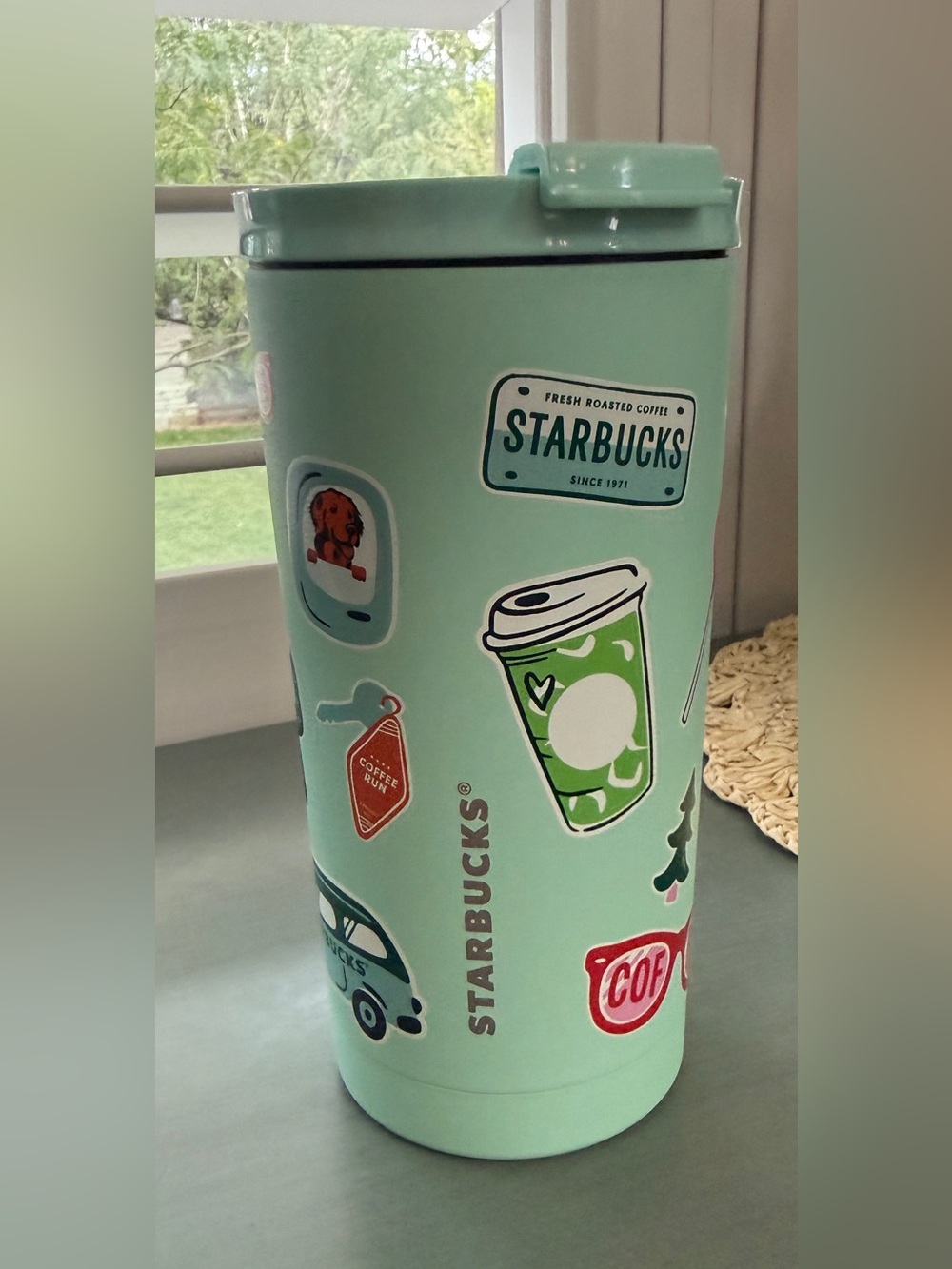 Starbucks 2026 Road Trip Sticker Tumbler 16oz Mint Green Stainless Steel NWT - Picture 6 of 10